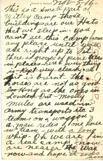 Nov. 5, 1916 postcard, back